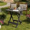 Dmora Tavolo da Esterno Orviniom 44x44x50h cm Nero Antracite 2 Posti Lunghezza Massima 44 cm, Finitura Effetto Liscio Made in Italy