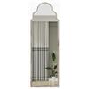 Dmora Specchio Neleli 50x160h cm Bianco Marmo Forma Rettangolare Tipologia a Terra, Colore Struttura Trasparente