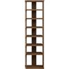 Dmora Scarpiera Memoon 30x30x110h cm Marrone Noce 8 Paia 8 Ripiani, Mobile Portascarpe 7 Vani