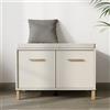 Dmora Mobile da Ingresso Kitoka 80x40x57h cm Bianco Crema un Ripiano 2 Ante, 2 Vani