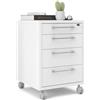 Dmora Cassettiera su Ruote, Colore Bianco, cm 48.2 x 68.2 x 49.1