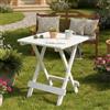 Dmora Tavolo da Esterno Orviniom 44x44x50h cm Bianco 2 Posti Tavolo da Esterno Pieghevole, Lunghezza Massima 44 cm Made in Italy