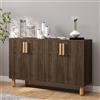 Dmora Credenza Dofida 120x30x74h cm Marrone Noce 2 Ripiani 4 Ante, Madia 4 Vani