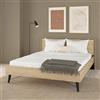 Dmora - Letto matrimoniale Cariss, Sommier per camera da letto, Giroletto per stanza, Struttura porta materasso, 207x173 h91 cm, Rovere