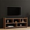 Dmora Mobile Porta TV Lavini 118x28x55h cm Marrone Rovere 5 Ripiani 5 Vani, Peso Supportato 40 kg