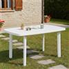 Dmora Tavolo da Esterno Montef 137x85x72h cm Bianco 6 Posti Tavolo da Esterno Fisso, Lunghezza Massima 137 cm Made in Italy