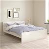 Dmora - Letto Matrimoniale Hortense, Sommier per Camera da Letto, Giroletto per Stanza, Struttura Porta Materasso, 207x166 h80 cm, Bianco Lucido