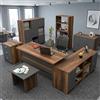 Dmora set da Ufficio Mimoli Marrone Noce 18 Ripiani Modulabile, Angolare