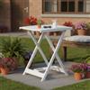 Dmora Tavolo da Esterno Castelme 60x47x65h cm Bianco 2 Posti Tavolo da Esterno Fisso, Lunghezza Massima 50 cm Made in Italy