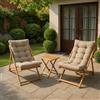 Dmora Set Salotto da Esterno Lerna Marrone 2 Posti Un Tavolino, Salottino Outdoor Tavolo Tavolino Basso