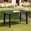 Dmora Tavolo da Esterno Montereo 126x76x72h cm Nero Antracite 6 Posti Lunghezza Massima 126 cm, Finitura Effetto Liscio Made in Italy