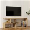 Dmora Mobile Porta TV Lulero 100x30x40h cm Marrone Rovere 2 Ripiani 4 Vani, Peso Supportato 40 kg