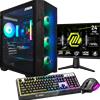 Ak Informatica Ultimate Kit SIXSEVEN16 - Bundle PC AK RIG SixSeven16 - AMD Ryzen 5 7400 / DDR5 16GB RGB / RTX 5060 Ti 8G + Monitor MSI MAG 244F 24" FHD + Set periferiche MSI VIGOR COMBO