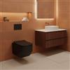 LANERI WC SOSPESO Serie New Edge - Vaso Rimless - Senza brida - Dimensioni Ridotte cm 51,5 - Coprivaso Soft-Close (Nero Opaco)