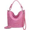 Fritzi aus Preussen Fritzi31N Vintage Hobo Donna Borsa a Spalla Borsa Hobo Borsa a Mano Tempo Libero Viaggio Città Ecopelle Vegana 28 x 26 x 13 cm - Nero, Rosa, Marrone, Turchese, Verde, Grigio, Beige, Fucsia, Viola, Blu