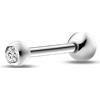 NovaNavel Piercing lingua punto luce in argento