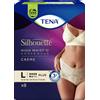 Essity Italy Tena Silhouette Vita Alta - 8 Mutandine Assorbenti Femminili Per Incontinenza Plus Taglia L Crema