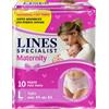 FATER SpA LINES SPECIALIST MATERNITY MUTANDINA ASSORBENTE PER PERDITE POST PARTO MISURA LARGE 10 PEZZI