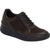 SCHOLL SHOES EMMA LACES PELLE SCAMOSCIATA MARRONE SCURO 37