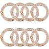 GORGECRAFT 8pz Anello A O con Strass 19mm Clip A Molla Rotonde Moschettone Fibbia Oro Chiaro Anelli per Cancello Bling alla Rinfusa per Gioielli Fai da Te Portachiavi Borse Tracolla Portachiavi Auto