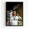 Generico Poster Cristiano Ronaldo con Trofeo Champions League, con Cornice | Autografo Stampato, Cornice Nera, Decorazione Parete, Foto Celebrativa