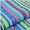 BrightGlow Tessuto in Cotone per Cucire con Motivo Etnico Stoffa Boho Venduto al Metro Fiori Esotici Stoffa in Cotone-Lino Decorazione Retrò Multicolore per Cucire Stoffa per Costumi 17# 100 X 150CM
