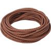 GORGECRAFT 3mm*10m Cordini in Pelle Intrecciata Rotondi Marrone Sella per Cravatte Bolo Cordini in Similpelle Collane Corde in Similpelle Fili Perline Braccialetti Portachiavi Creazione di Gioielli