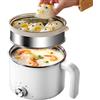 SUNOYA Un Set Mini Pentola Elettrica, 1.7l Portatile Pentola Elettrica, 300 W/600 W Hot Pot Ramen Cooker Con Vaporiera, Pentola Calda Elettrica Antiaderente, Per Riscaldamento Rapido In Viaggio