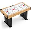 VEVOR Tavolo da Air Hockey Sistema Punteggio Elettronico Pannelli in MDF per Sala Giochi, Arcade di Hockey ad Aria per Aree Ricreative, Piedini Regolabili, Set Completo Accessori, Protezione Angoli
