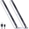 Willed Luci per armadietti WILLED Display a batteria ricaricabile 60 LED Sensore di movimento Luce per armadio Luci notturne dimmerabili con controllo tattile