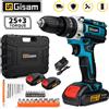 Gisam Trapano Avvitatore a Batteria 21V, Cacciavite Elettrico, Trapano a Percussione Mini Wireless, Utensili Elettrici con Batteria agli Ioni di Litio DC