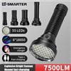 ESMARTER 8LED/31LED/55LED Torcia LED potente ad alta luminosità Potente 7500lm Torcia tattica Ricaricabile Camping Pesca Caccia Lanterna