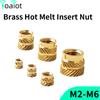 toaiot M2 M2.5 M3 M4 M5 M6 ottone inserto termico dado Hot Melt calore zigrinato incorporato iniezione inserto in rame dado stampa 3D dadi in plastica inserti
