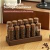 ALIKISSCAFE Contenitore per la conservazione dei chicchi di caffè Espositore per tubi Bottiglia di tè in vetro Dose singola Accessorio per caffè espresso Set di utensili per barista Regalo