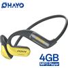 Ohayo Cuffie Bluetooth wireless a orecchio aperto Lettore MP3 da 4 GB, auricolari Bluetooth 5.3 impermeabili IPX7 con memoria interna, striscia luminosa