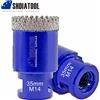 SHDIATOOL 1Pc Punte diamantate per carotaggio Dia20-125mm Foro per marmo Sega apri per piastrelle di ceramica Granito M14 Punte per corona di perforazione con filettatura
