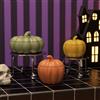 GBhouse Stampi per barattoli di candele piatte di zucca Nicole per calcestruzzo Halloween Jesmonite Stampo in silicone Regali fai da te Decorazioni per la casa