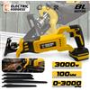 ELECTRIC GODDESS Sega alternativa elettrica della dea 3000W per il perno della batteria Dewalt 20V Utensile per sega da taglio per legno portatile senza fili