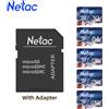 Netac Scheda SD Netac 32G 64G 128G 256G 512G Micro SD A1 U3 C10 V30 con Adattatore, Scheda di Memoria Flash ad Alta Velocità 100MB/s per Fotocamera