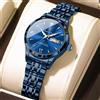 POEDAGAR Elegante Orologio da Donna Impermeabile Luminoso con Data e Giorno della Settimana, Orologio da Polso da Donna in Acciaio Inossidabile al Quarzo, Moda Femminile