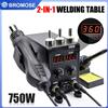 bromose Stazione di saldatura Bromose 8586D 2 IN 1 con pistola ad aria calda, display digitale e regolazione della temperatura per saldatura, rilavorazione e riparazione SMD.