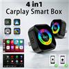 NONE Adattatore Wireless CarPlay 4 in 1 2026 per Android Auto, AirPlay, Mirror Link, Schermo USB Plug & Play per Apple e Android CarPlay