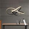 NONE Lampadario a sospensione LED per soggiorno, lampada a sospensione nera, altezza regolabile, Ø 58 cm, 62W, lampadario ad anelli, luce da soffitto dimmerabile con telecomando, ideale per studio, cucina,