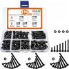 NONE Kit da 150 pezzi di bulloni e dadi a testa esagonale in acciaio legato di grado 12.9 M3 x 8mm, 12mm, 16mm, 20mm, 25mm
