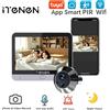 iTenen Telecamera digitale per spioncino WLAN, 3.0 MP, schermo a colori da 4,3 pollici, batteria da 5000 mAh, 140° ° Grandangolo, Solo microfono, Visione notturna, Rilevamento del movimento tramite IA