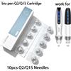 Dr.Pen 10 pezzi Bio Pen Q2 Dr. Cartuccia Monouso per Microneedling EMS Pen Q1S, Aghi in Titanio 9/14/25/Nano, Lunghezza Ago 0,25 mm