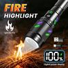 VASTFIRE Torcia LED Tattica Zoomabile con Accenditore, Ricaricabile USB, Torcia con Puntatore Laser per Caccia, Campeggio, Attività all'Aperto ed Emergenze