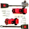 Classico Triumph Sedile Anteriore Cintura Kit 3 Punto Fisso E Approvato Red Paio