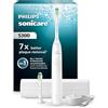 Philips Sonicare 5300 Spazzolino Elettrico Bianco HX7108/03 Con Custodia + 2 Testine, Tecnologia Sonicare di Nuova Generazione