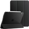 JETech Custodia per iPad Air 13 M4/M3/M2, Nero | Cover per 2026/2025/2024 Modello, Retro Traslucido Sottile, Supporto Tri-Pieghevole, Auto Svegliati/Sonno, Antiurto
